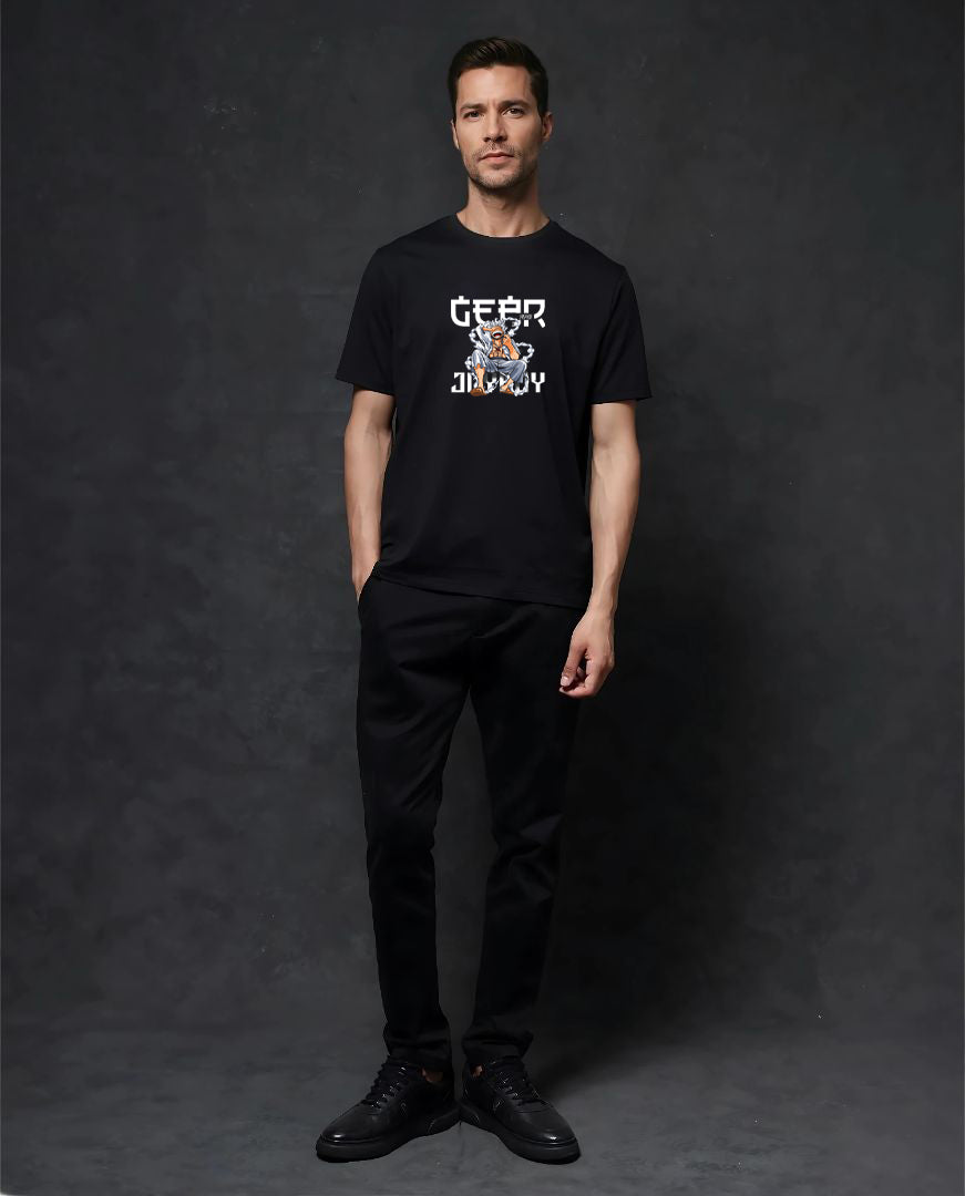 Luffy Gear: Black Anime Tees