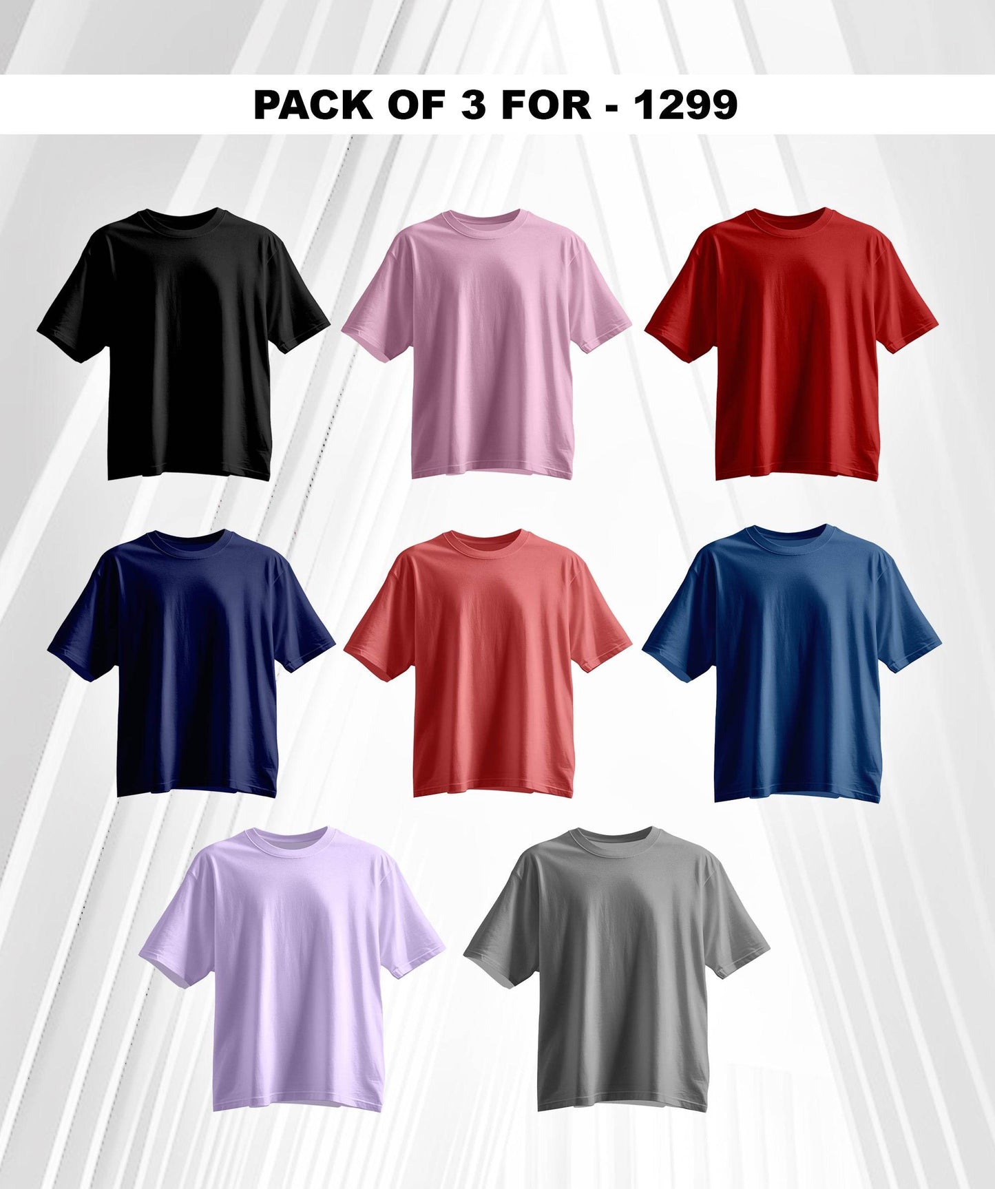 Regular Size T-Shirt Combo of 3 - Megakart