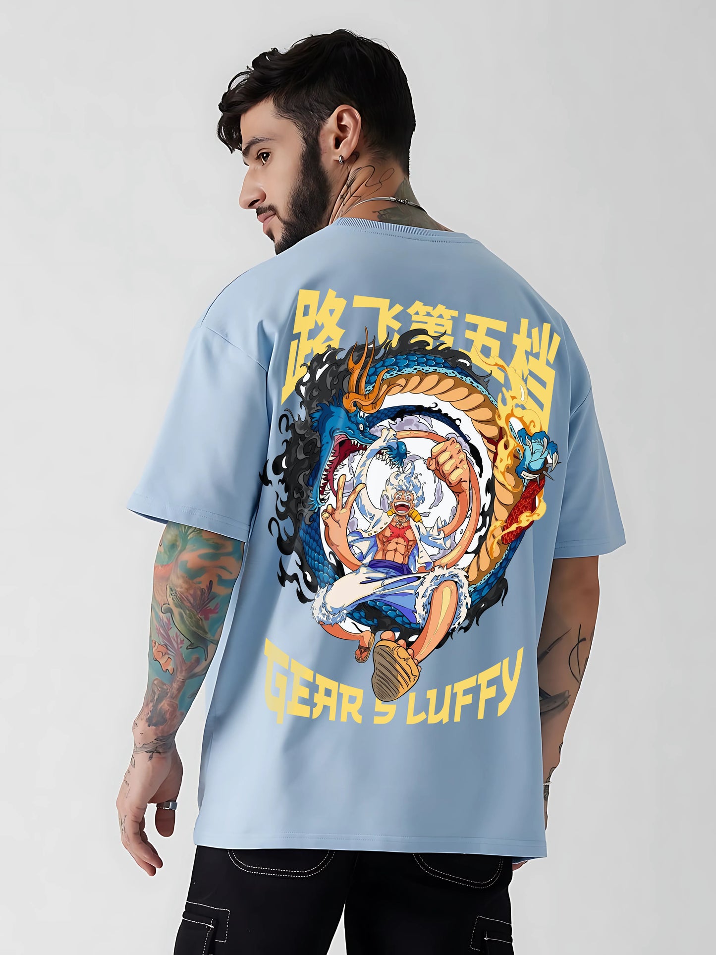 Gear 5 Luffy vs Kaido – One Piece Oversized Anime Streetwear