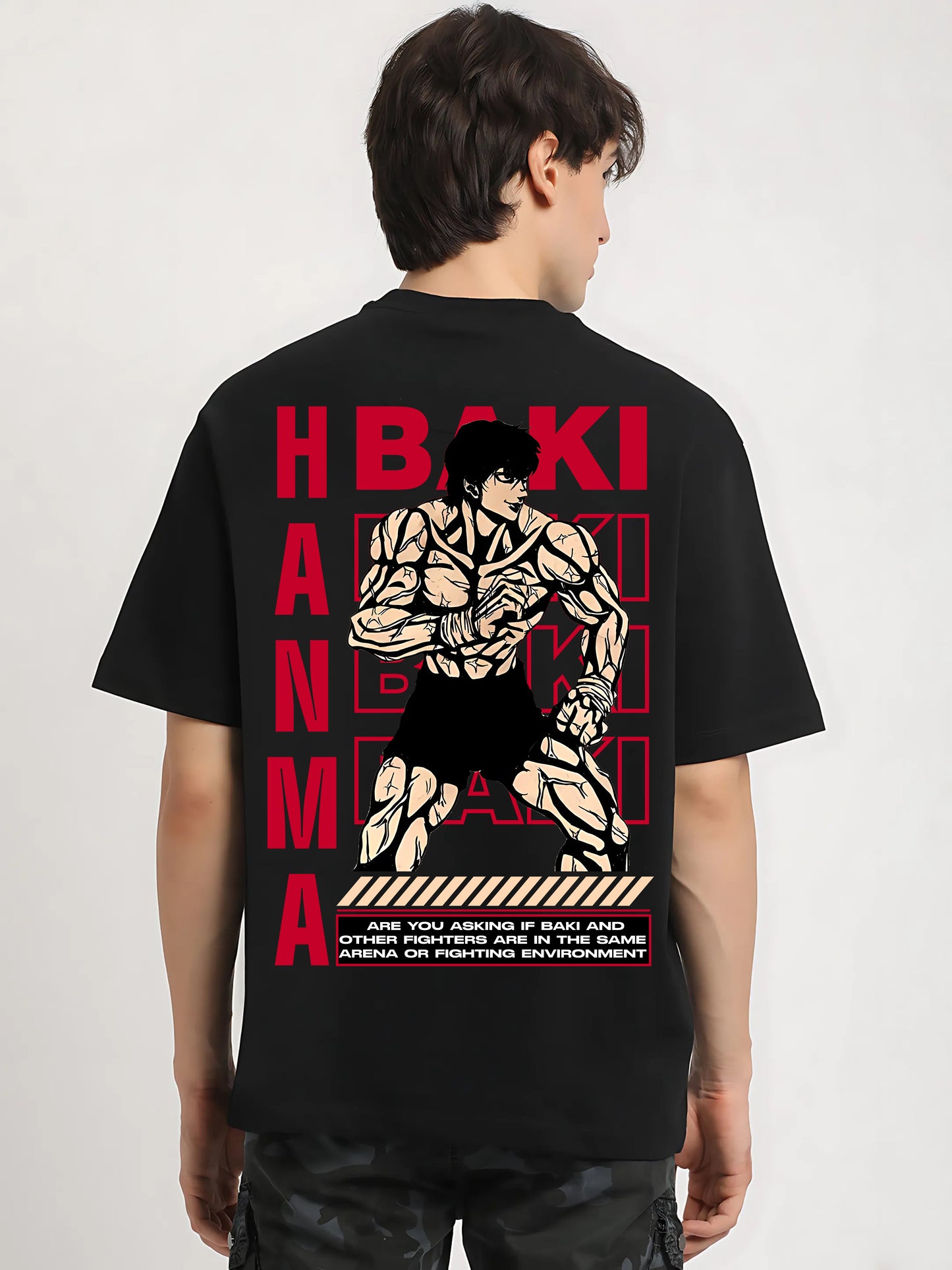 BAKI HANMA Oversized T-Shirt – Anime Fight Series