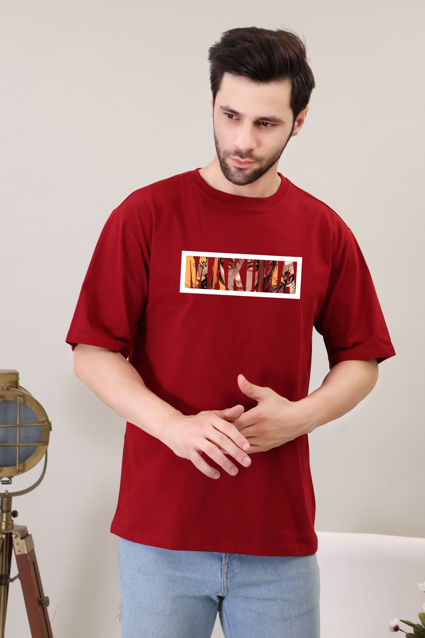 Makima Oversized Devil Domination T-Shirt – Crimson Edition