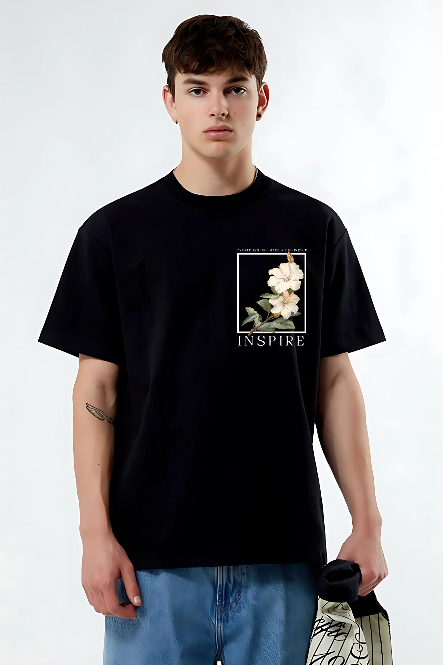 INSPIRE Floral Tee – Modern Luxury for Men