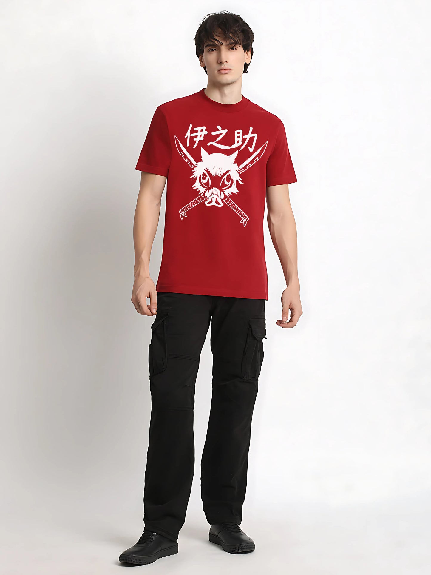 Inosuke Beast Mode Tee – Crimson Samurai Edition