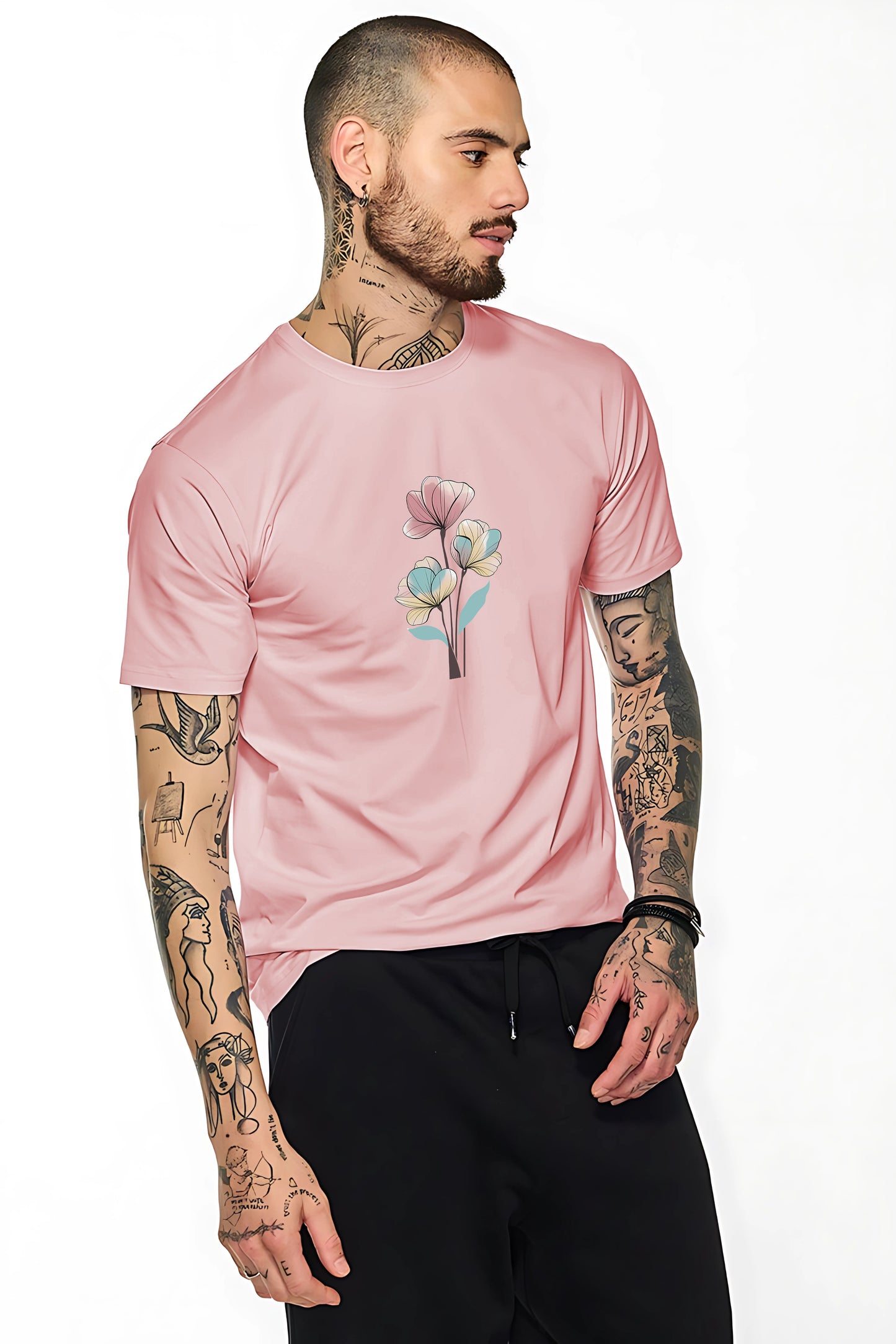 Botanical Bloom Pink T-Shirt | Trendy