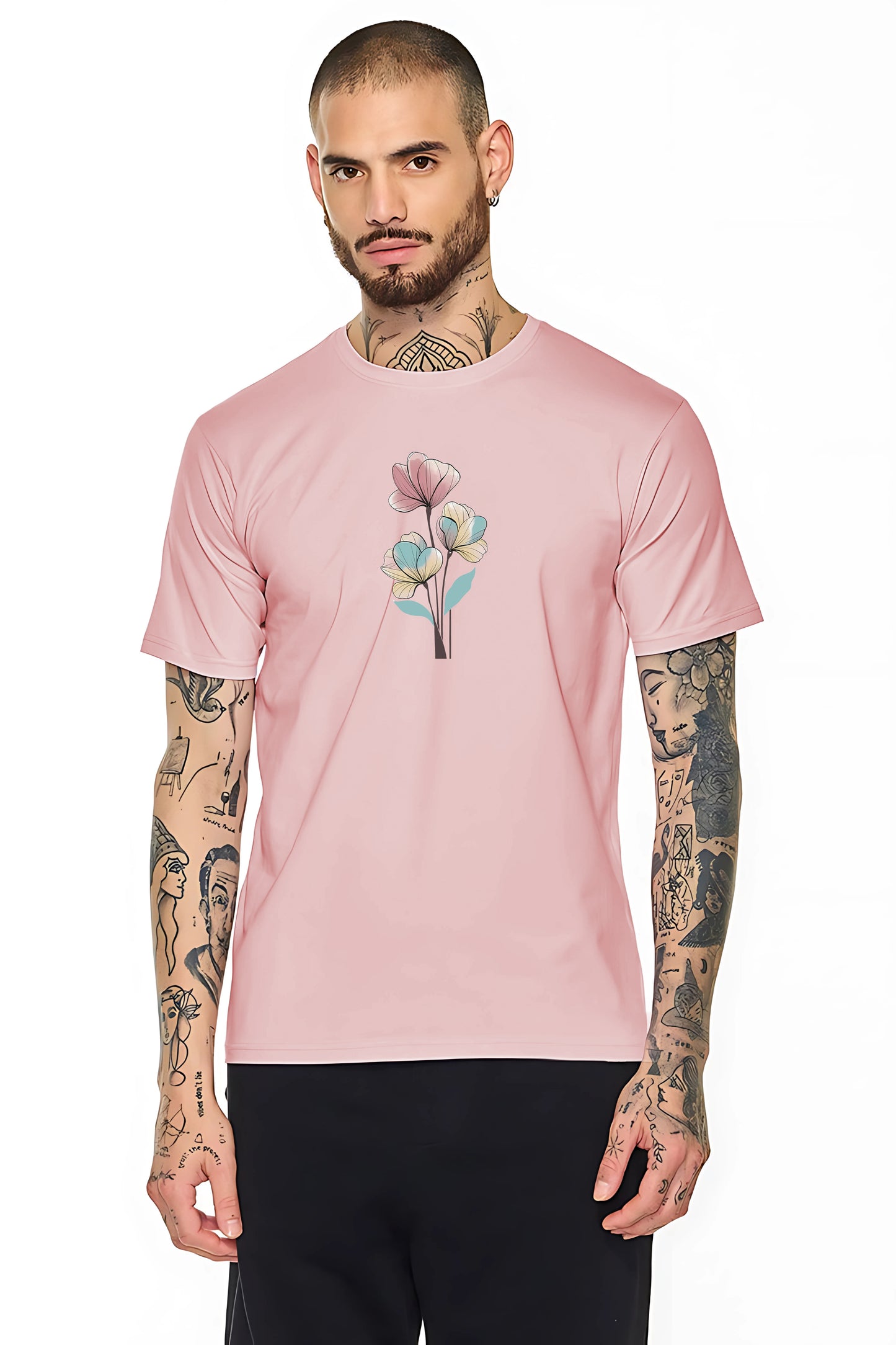 Botanical Bloom Pink T-Shirt | Trendy