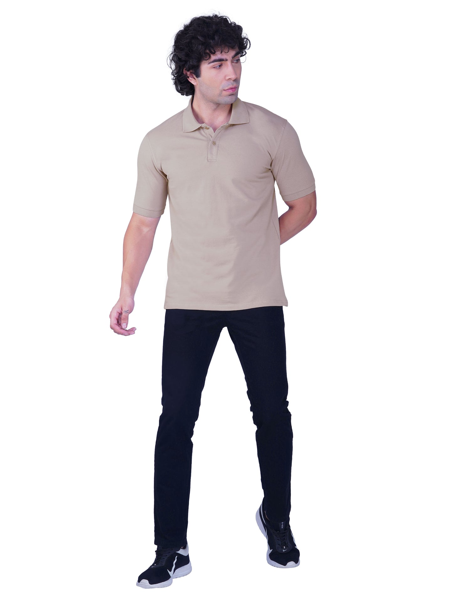 Grey Premium Cotton Polo T-shirt