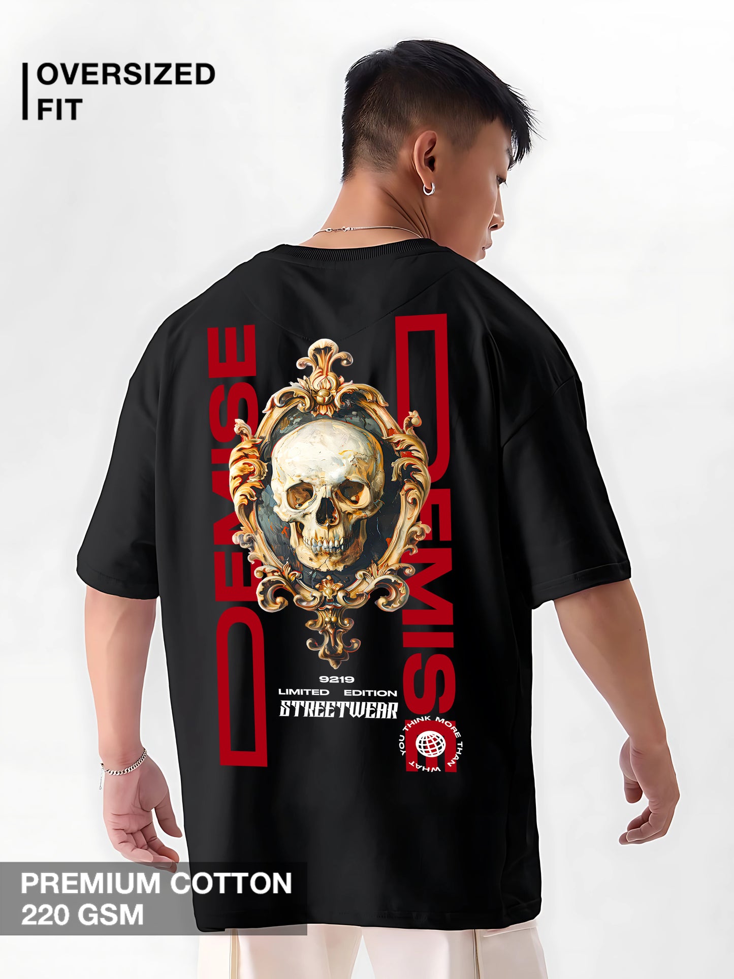 Demise Skull Art Oversized T-Shirt – Black | Limited Edition