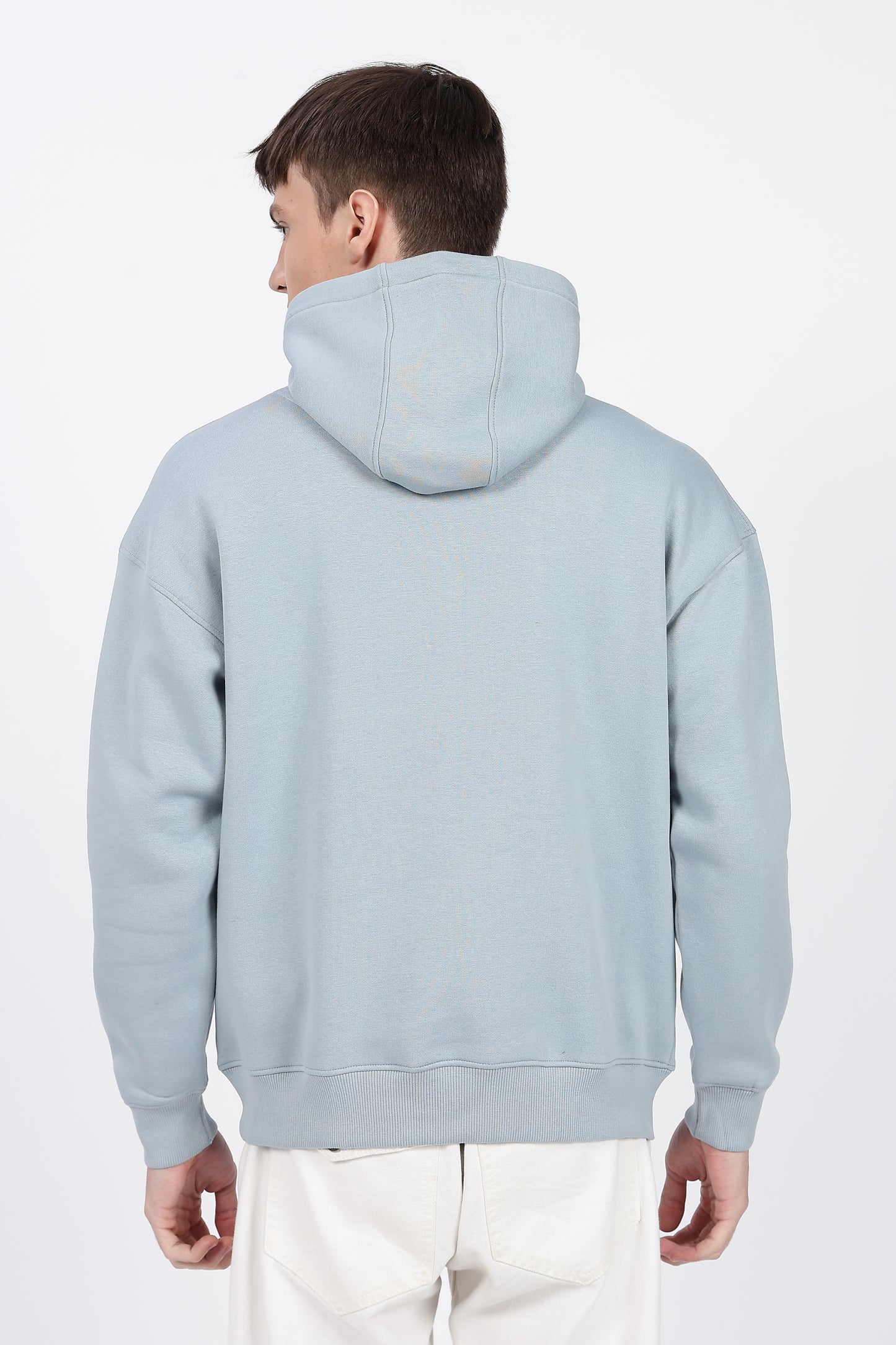 Drop Shoulder Core Lab Hoodie – Light Blue