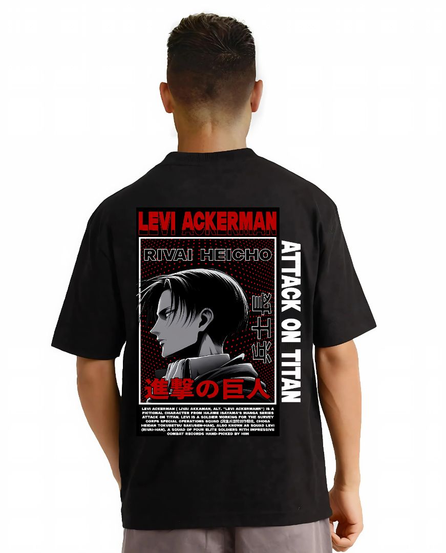 Levi Ackerman Oversized Tees – Attack on Titan Edition
