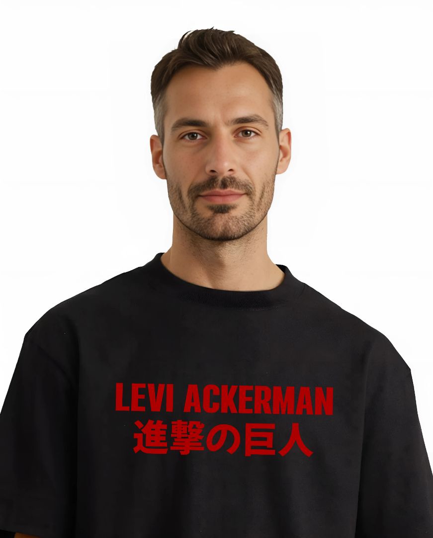 Levi Ackerman Oversized Tees – Attack on Titan Edition