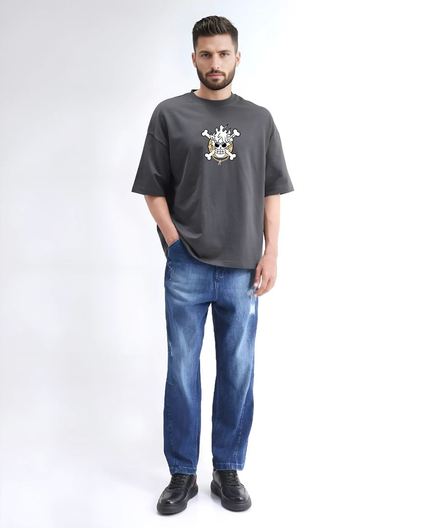 Gear 5 Luffy vs Kaido T-Shirt – Oversized One Piece Anime Tee