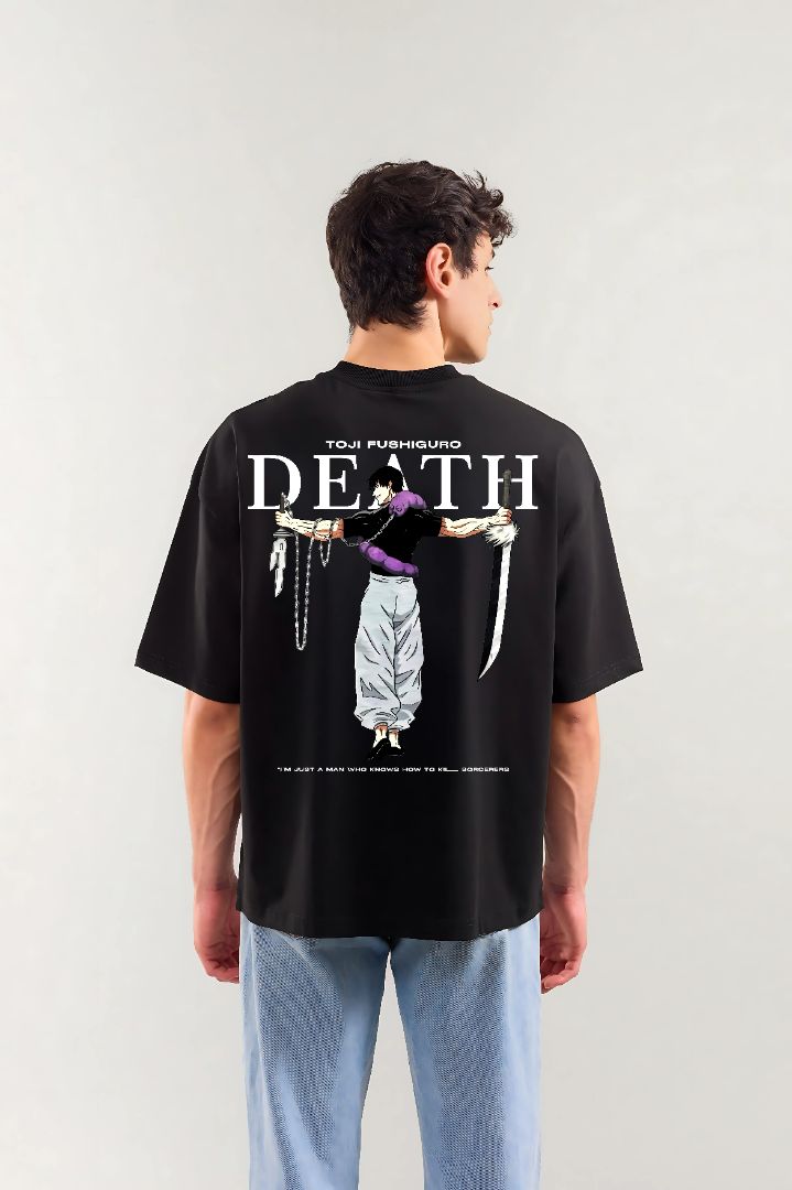 TOJI FUSHIGURO – Death Black Oversized Anime T-Shirt