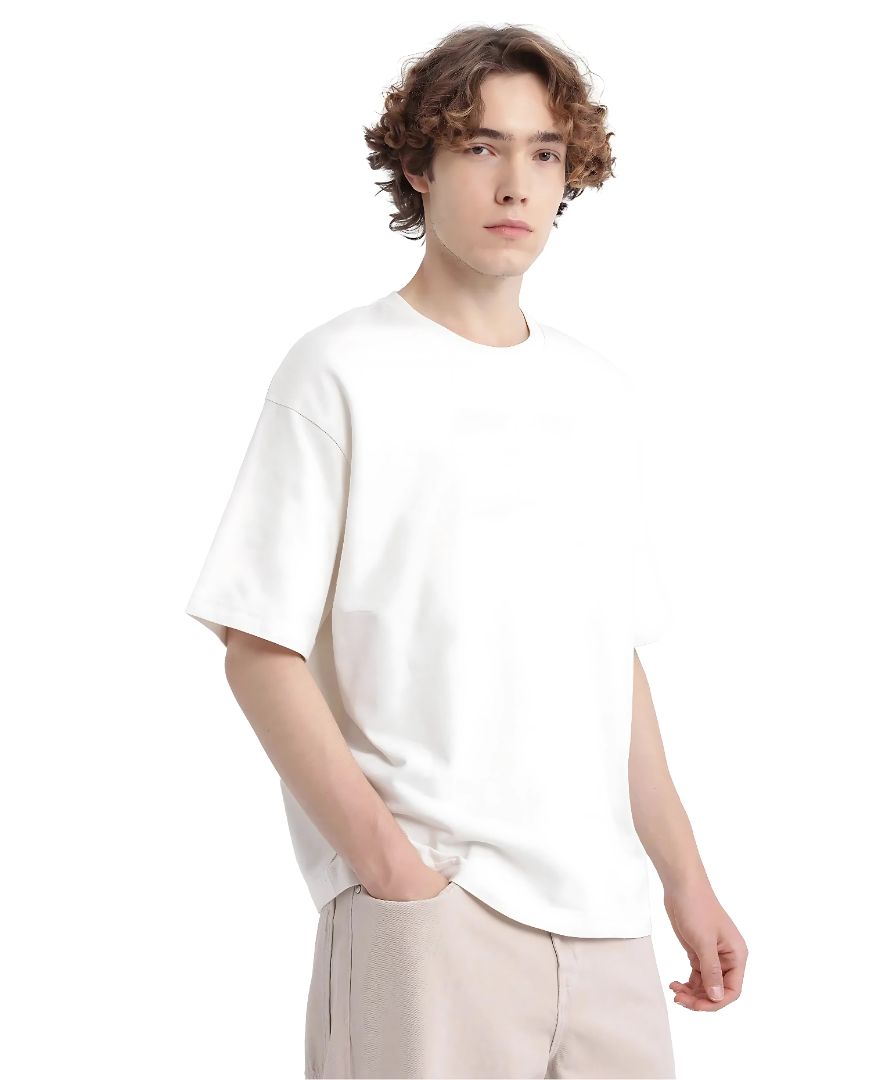 Oversized Plain White T-Shirt – Premium Cotton Basic Tee