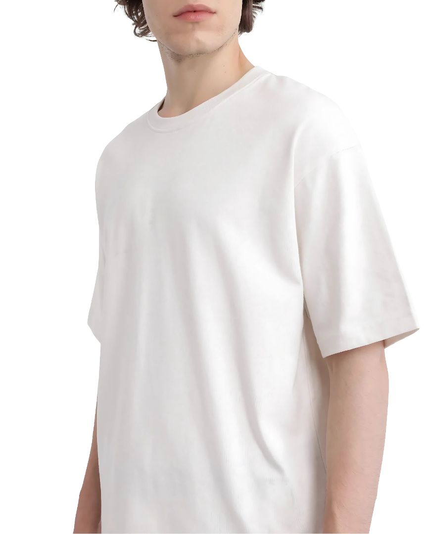 Oversized Plain White T-Shirt – Premium Cotton Basic Tee