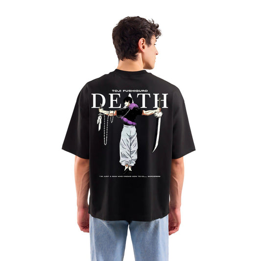 Oversized Toji Fushiguro anime T-shirt with bold character print, perfect for casual wear and anime fans – Megakart