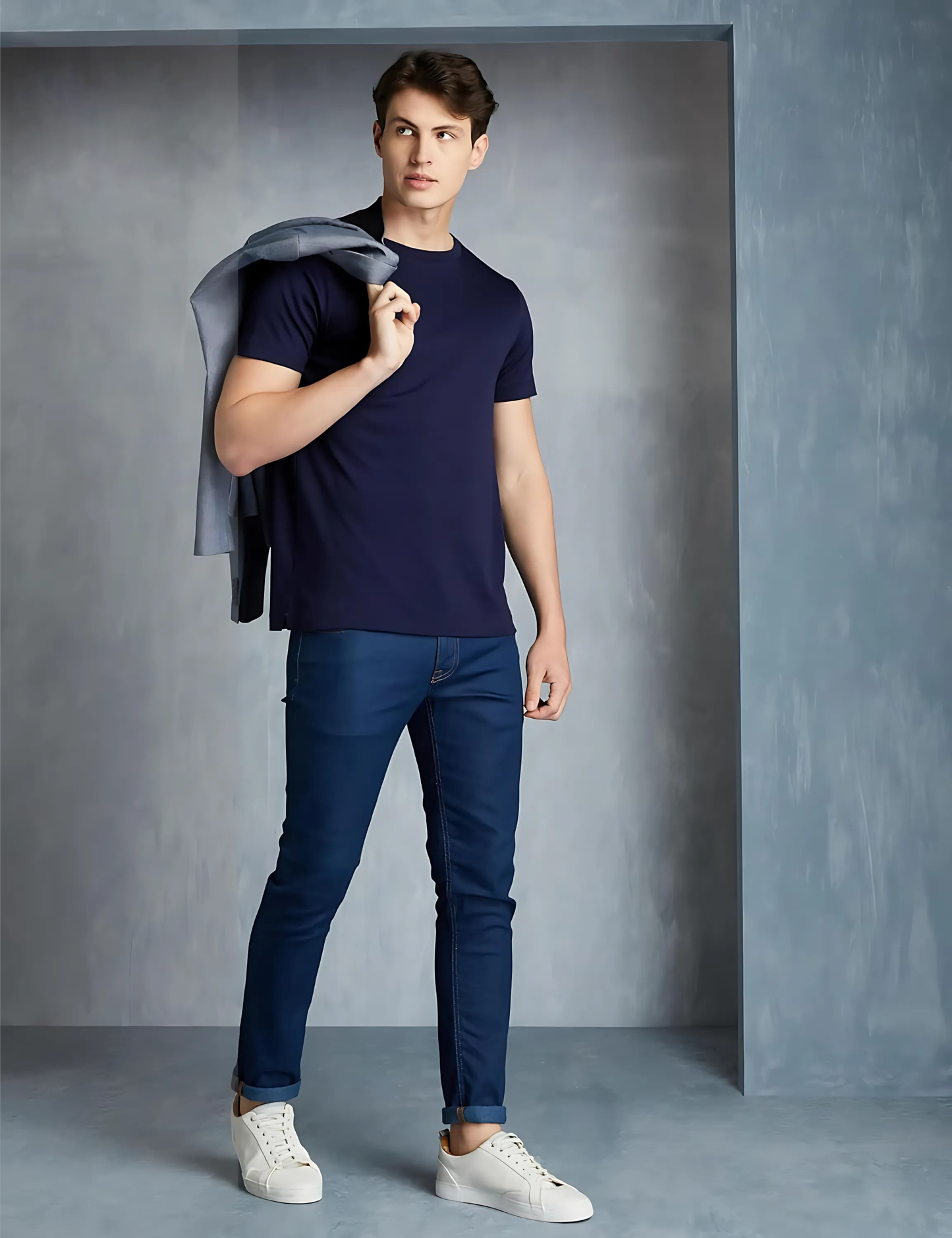 Navy Blue Regular Tees