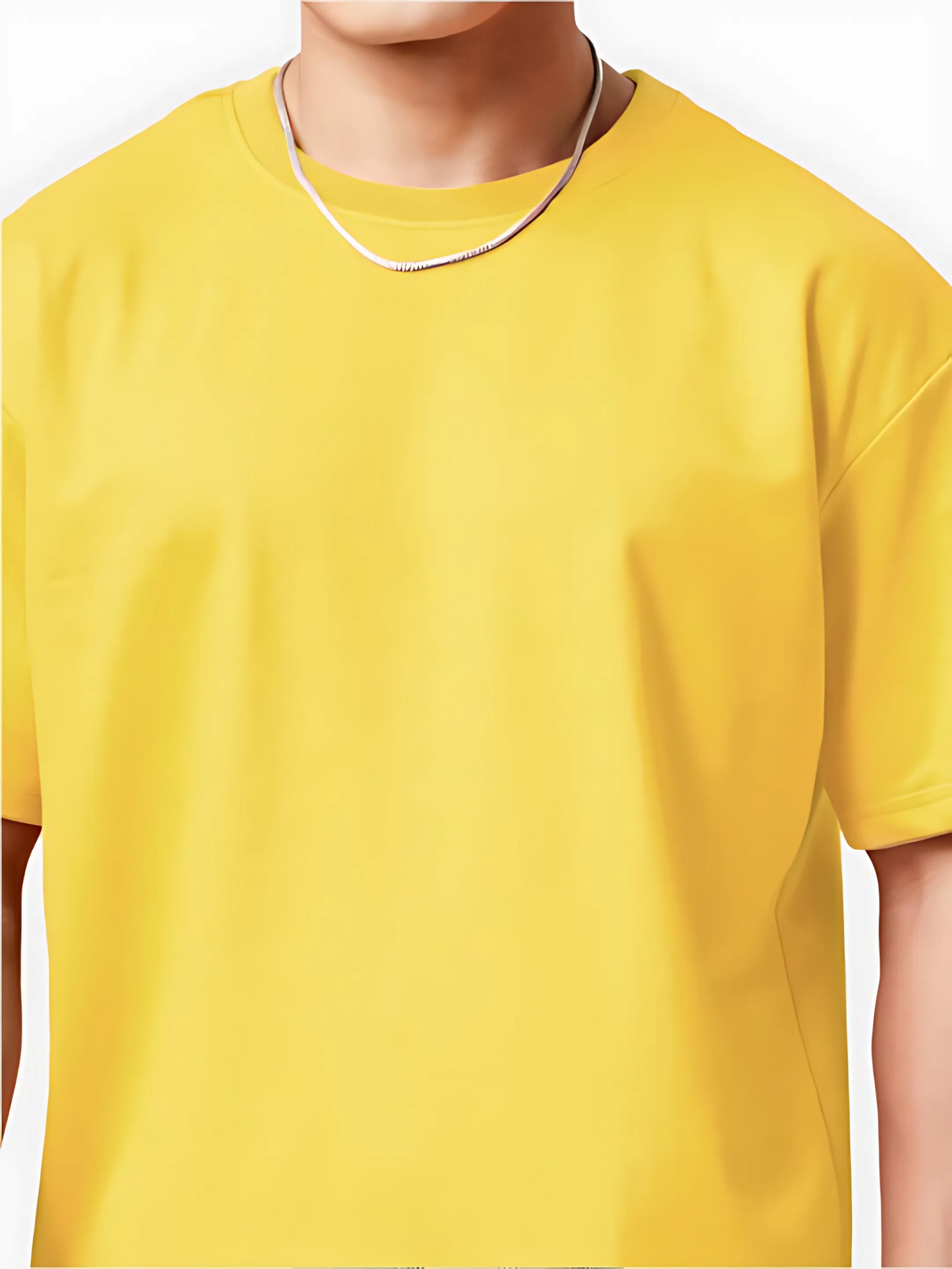 Men’s Oversized Yellow T-Shirt – Premium Cotton Comfort