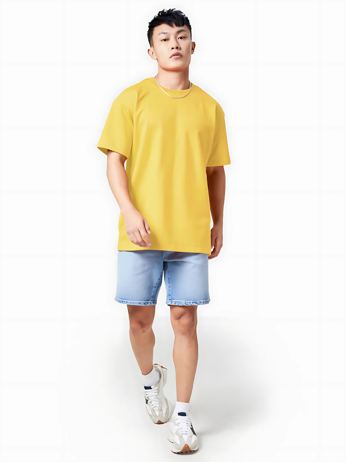 Men’s Oversized Yellow T-Shirt – Premium Cotton Comfort