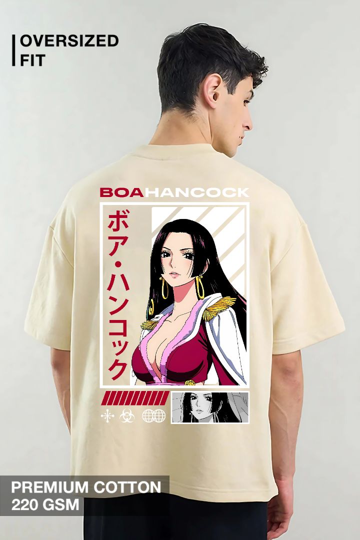 Boa Hancock One Piece oversized anime t-shirt in premium cotton