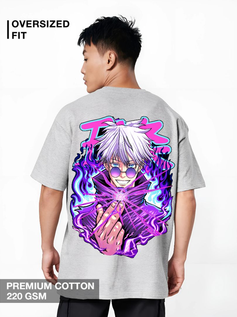 Satoru Gojo Jujutsu Kaisen melange overshirt anime T-shirt – Megakart