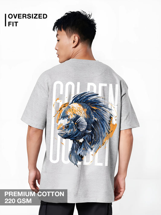 Golden Betta Fish: Mélange Oversized Tees