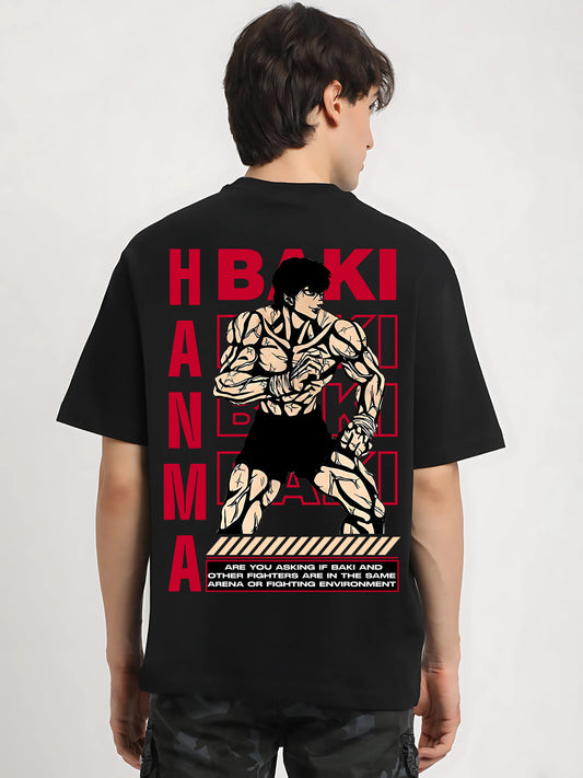 BAKI HANMA Oversized T-Shirt – Anime Fight Series