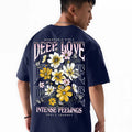 Deep Love Oversized Navy Blue Streetwear Tees