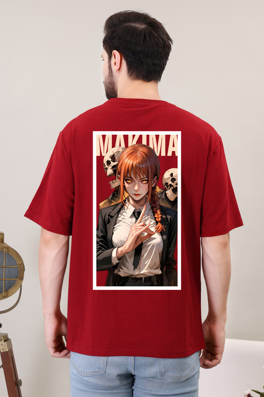 Makima Oversized Devil Domination T-Shirt – Crimson Edition