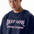 Deep Love Oversized Navy Blue Streetwear Tees