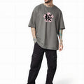 Sakura Haruno Oversized Anime T-Shirt – Steel Grey Edition