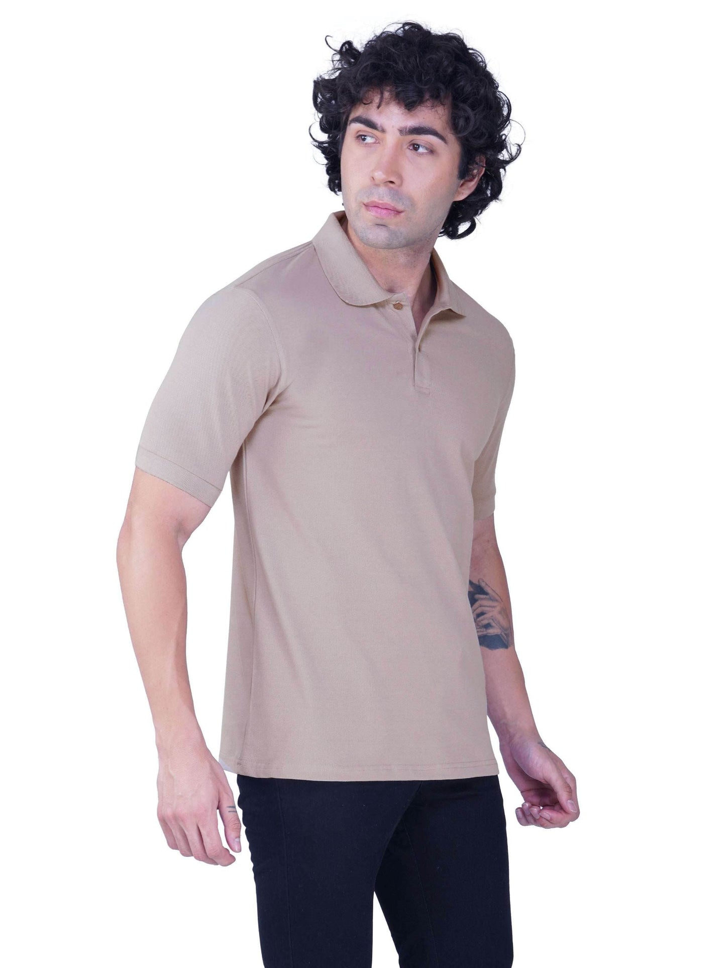 Grey Premium Cotton Polo T-shirt