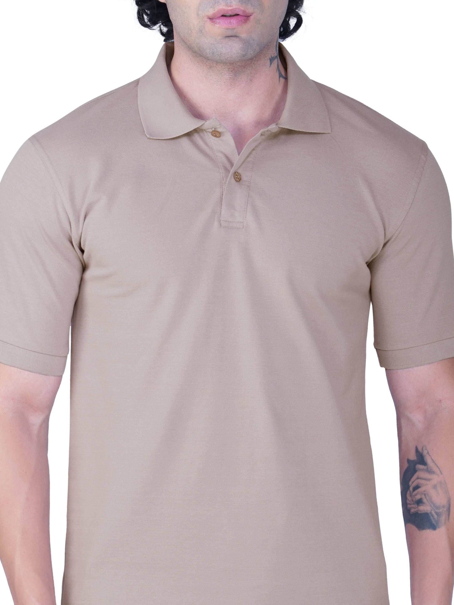 Grey Premium Cotton Polo T-shirt