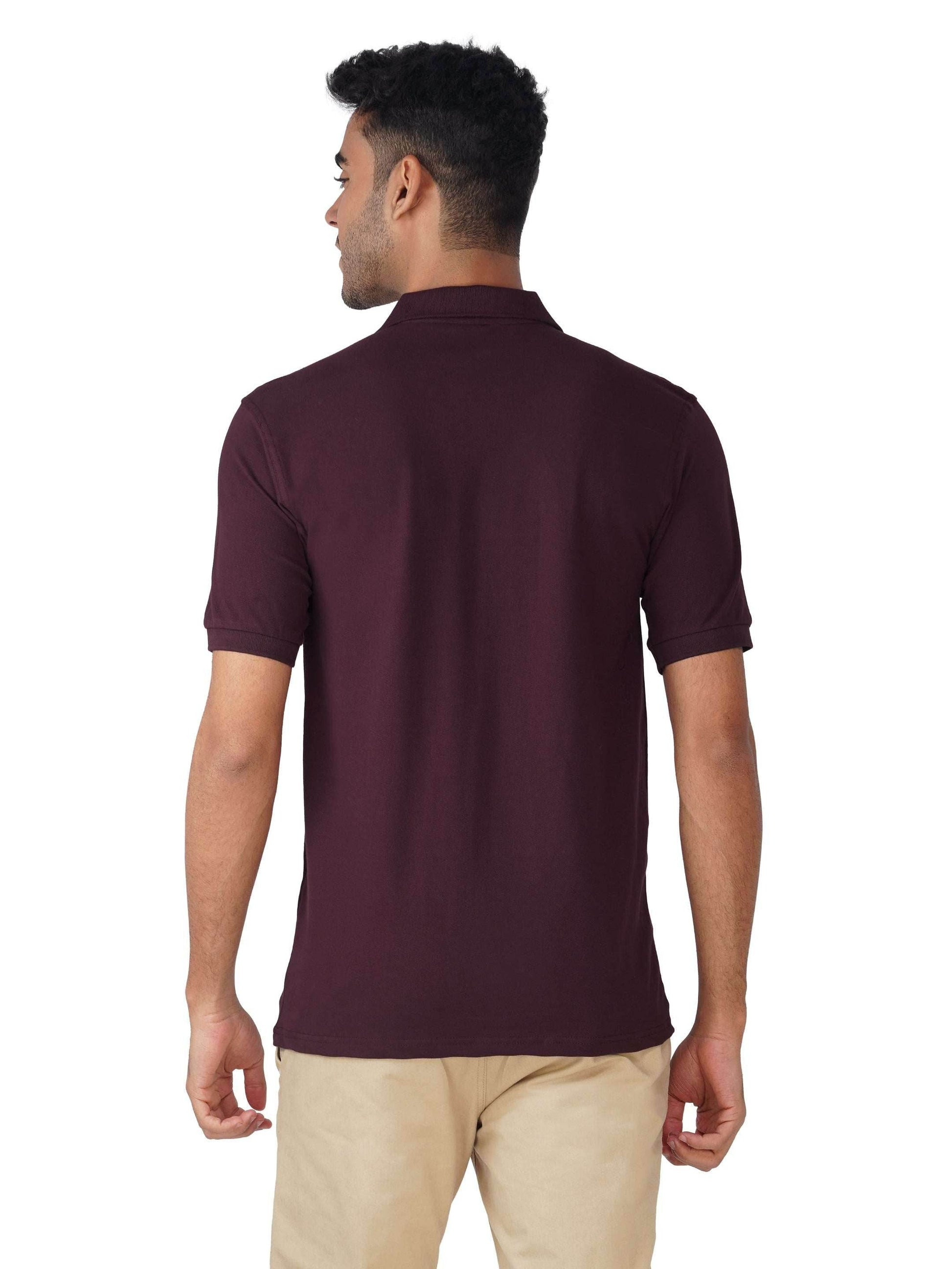 Wine Premium Cotton Polo T-shirt