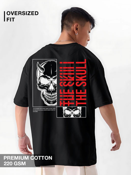 The Skull: Black Oversized T-shirts