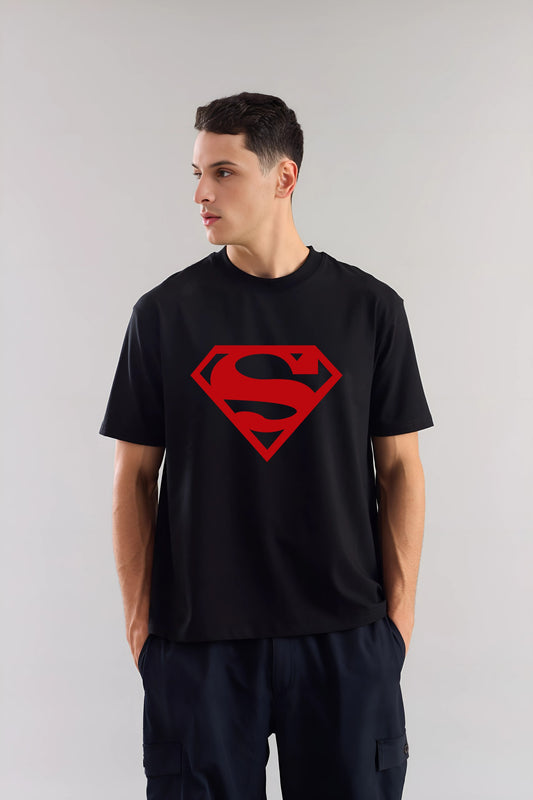 Superman Black Cotton Tee