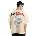 Dragon Luxe Oversized Beige Tees – Premium Streetwear