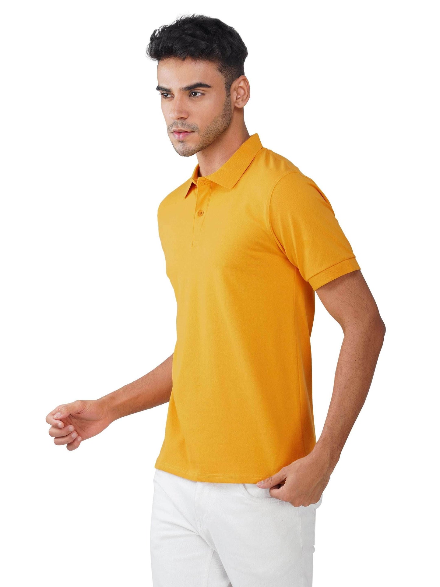 Mustard Premium Cotton Polo T-shirt