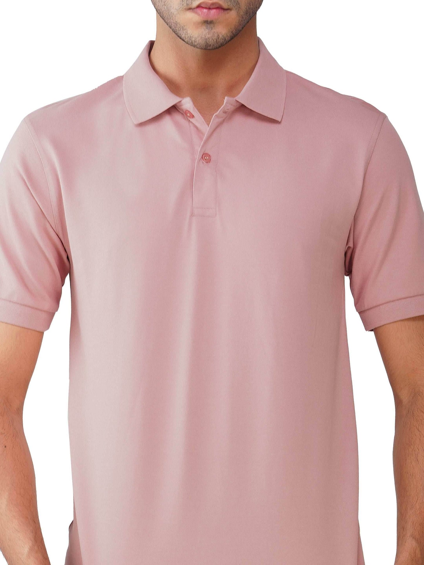 Peach Premium Cotton Polo T-shirt