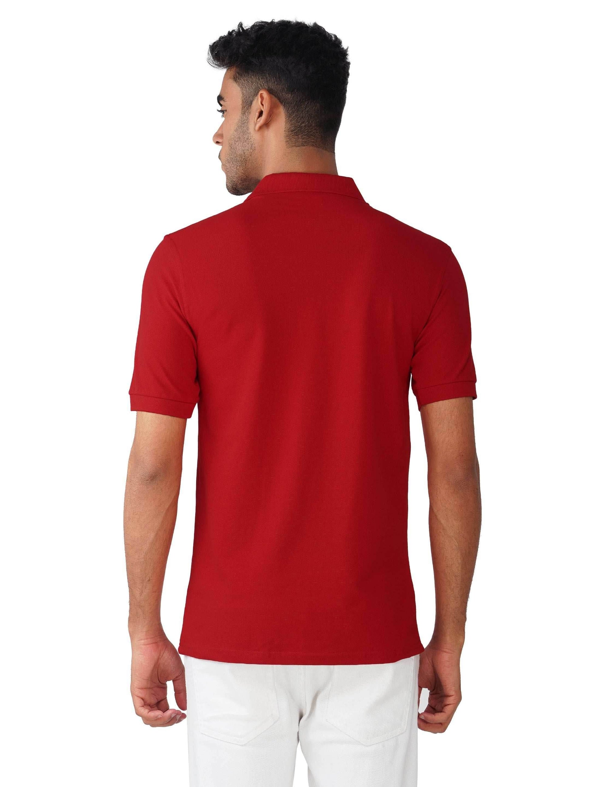 Red Premium Cotton Polo T-shirt