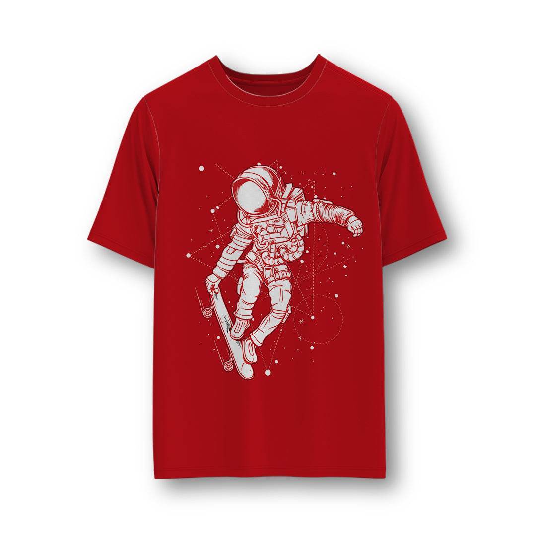 Astronaut: Red Regular T-shirt - Megakart