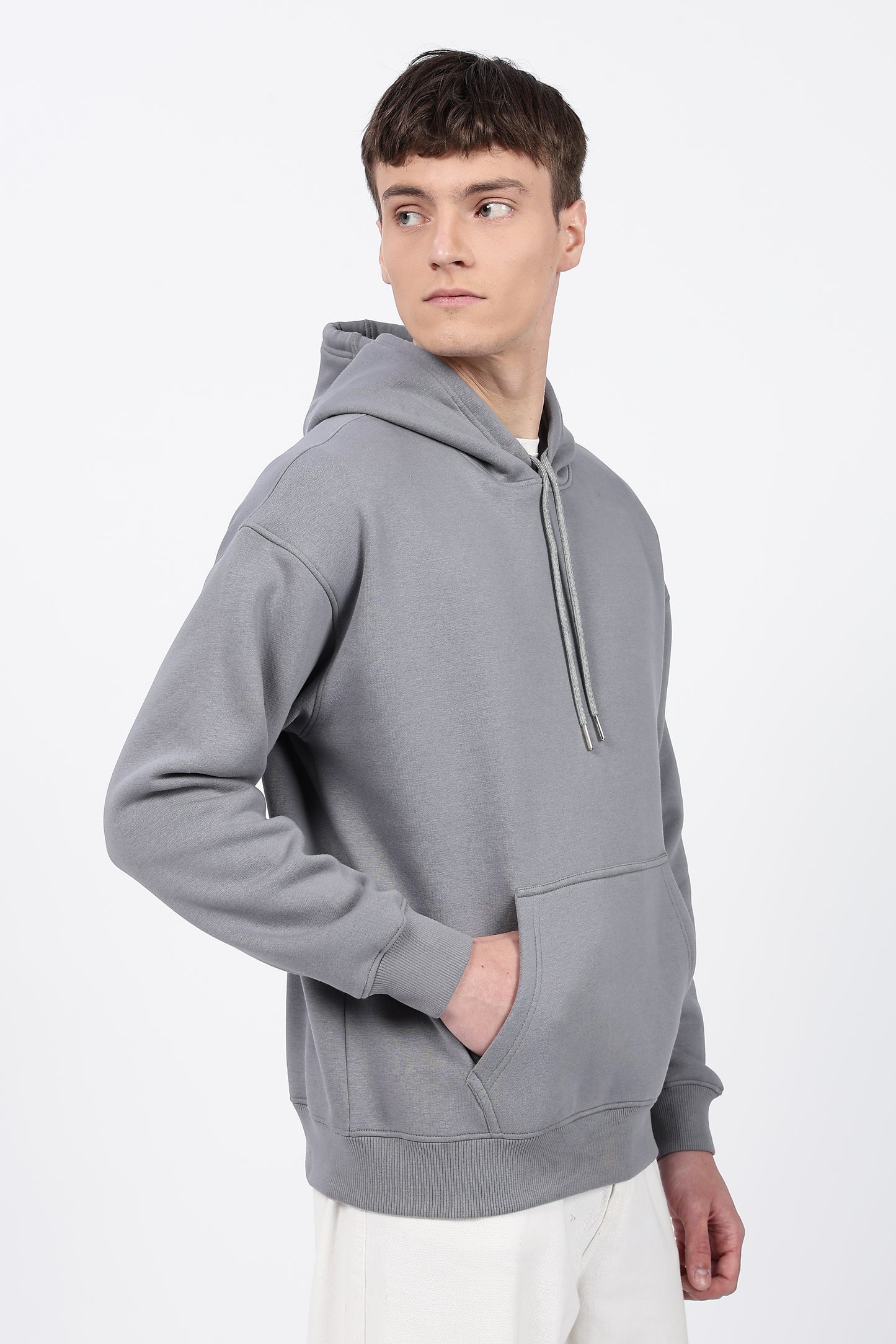Drop Shoulder Core Lab Hoodie – Grey