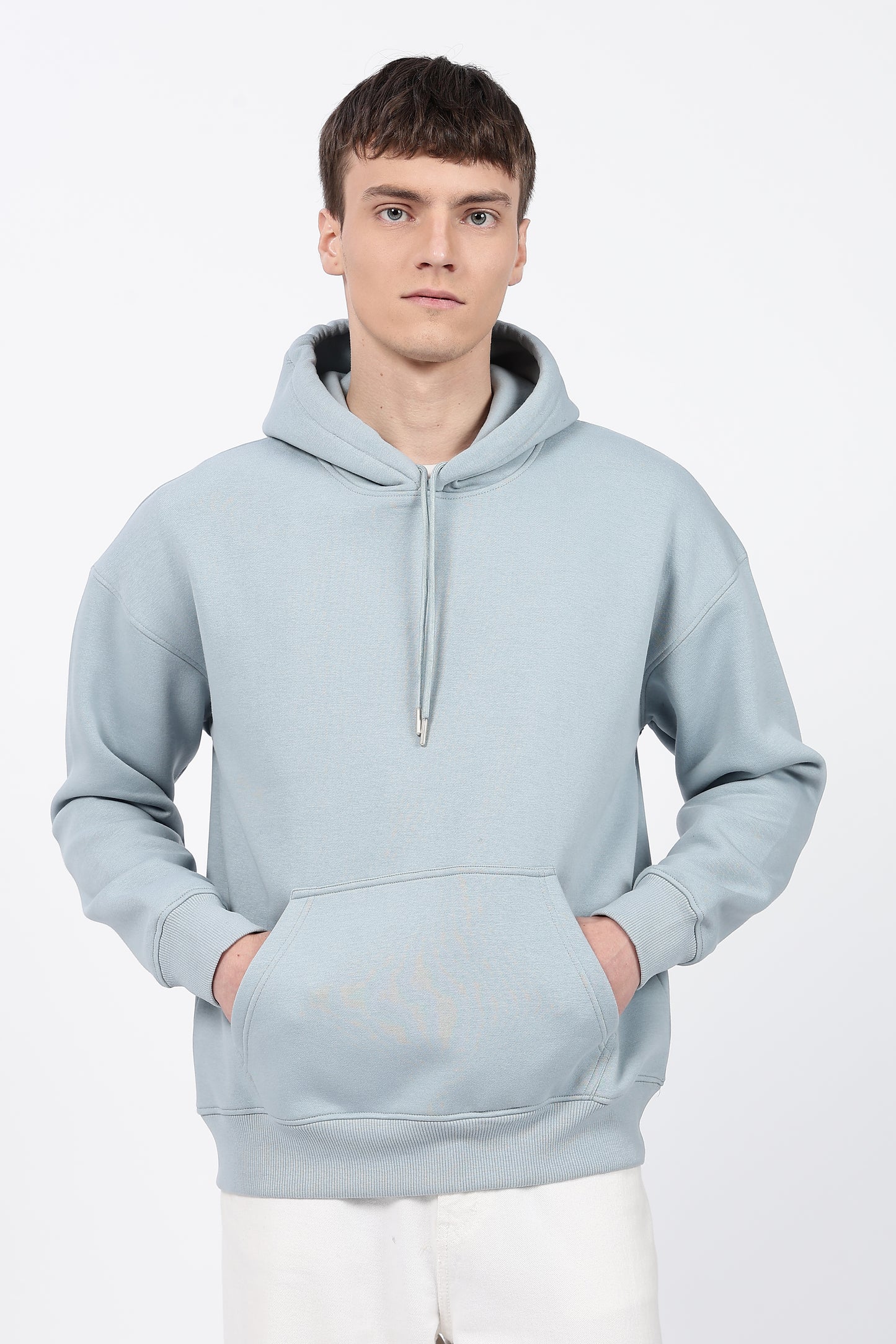 Drop Shoulder Core Lab Hoodie – Light Blue