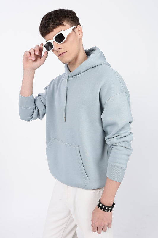 Drop Shoulder Core Lab Hoodie – Light Blue