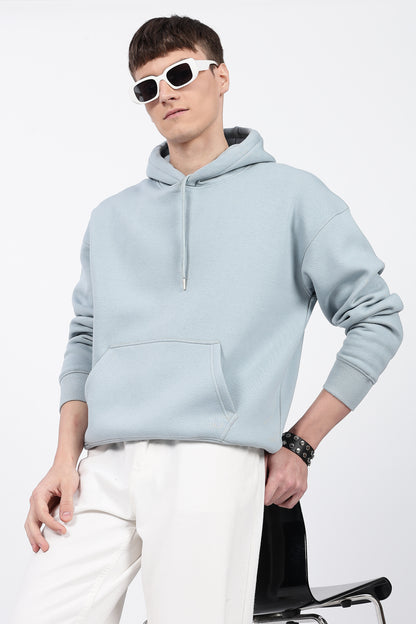 Drop Shoulder Core Lab Hoodie – Light Blue