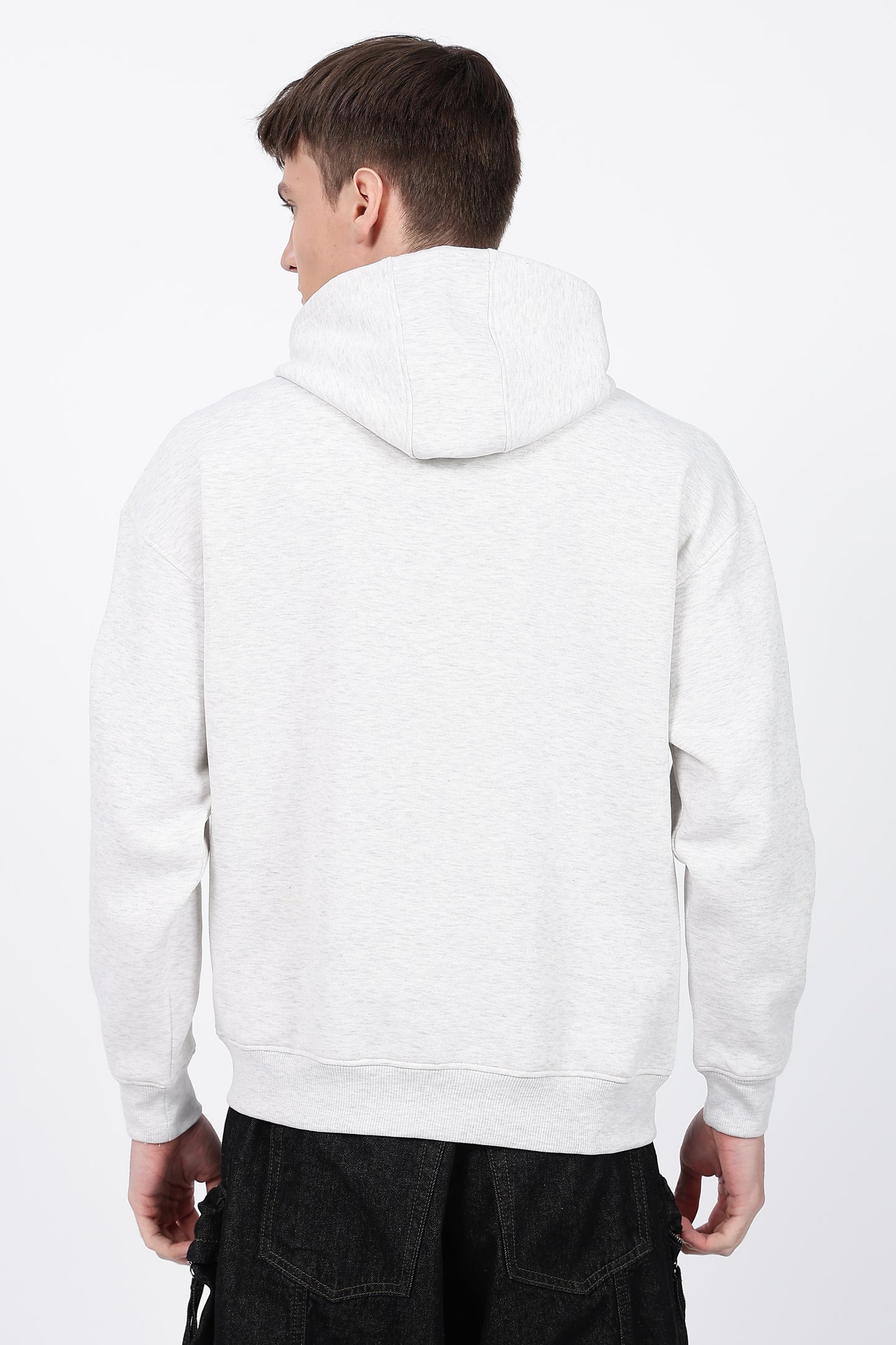 Drop Shoulder Core Lab Hoodie – Light Grey