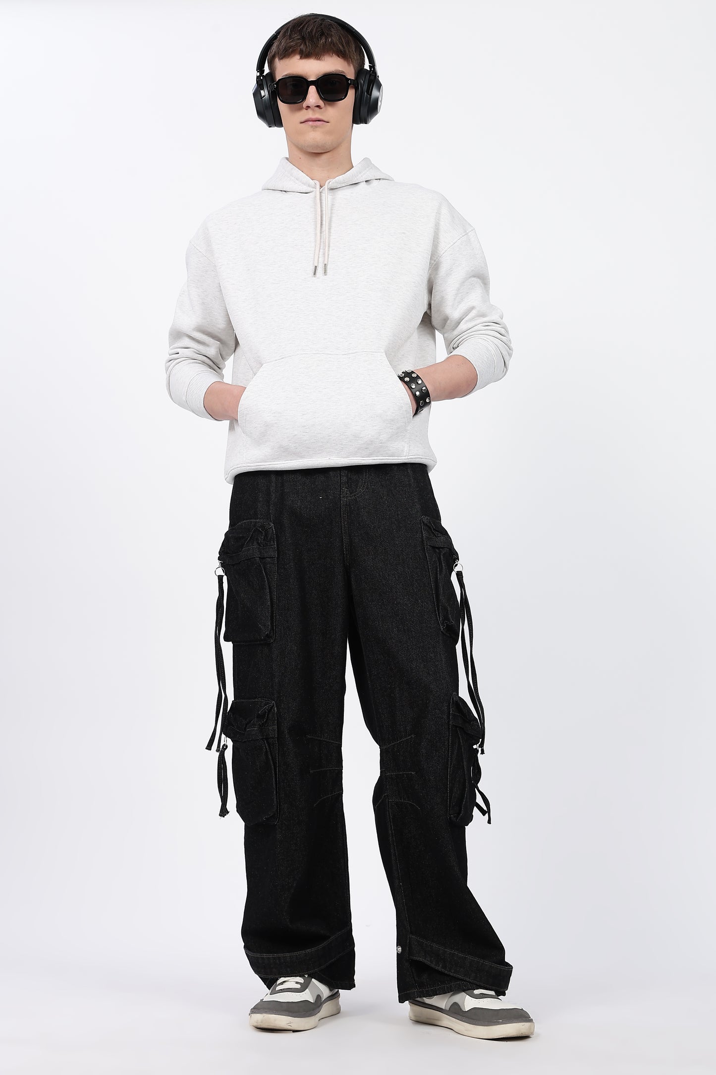 Drop Shoulder Core Lab Hoodie – Light Grey