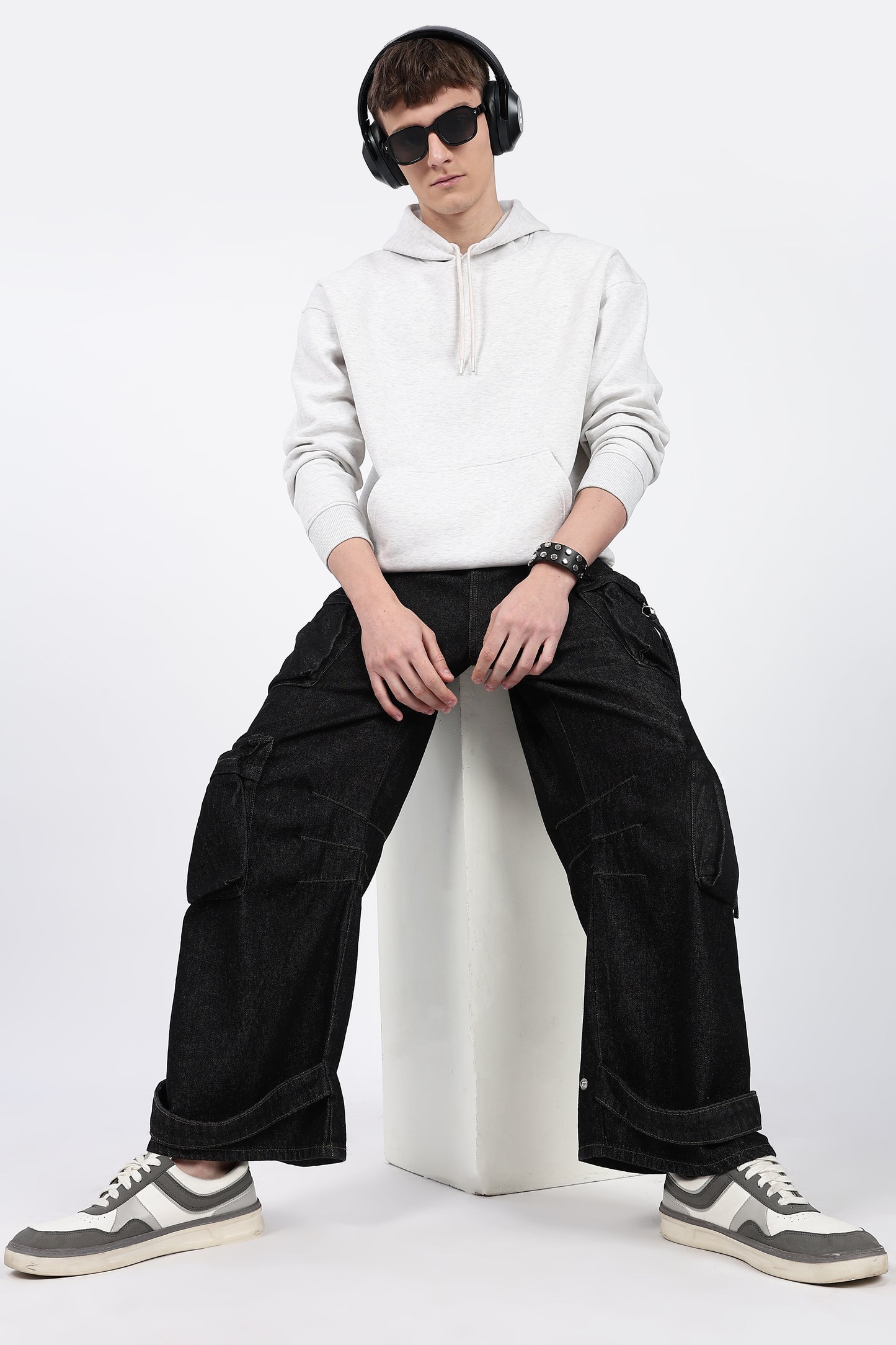 Drop Shoulder Core Lab Hoodie – Light Grey