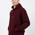 Maroon Drop Shoulder Core Lab Hoodie