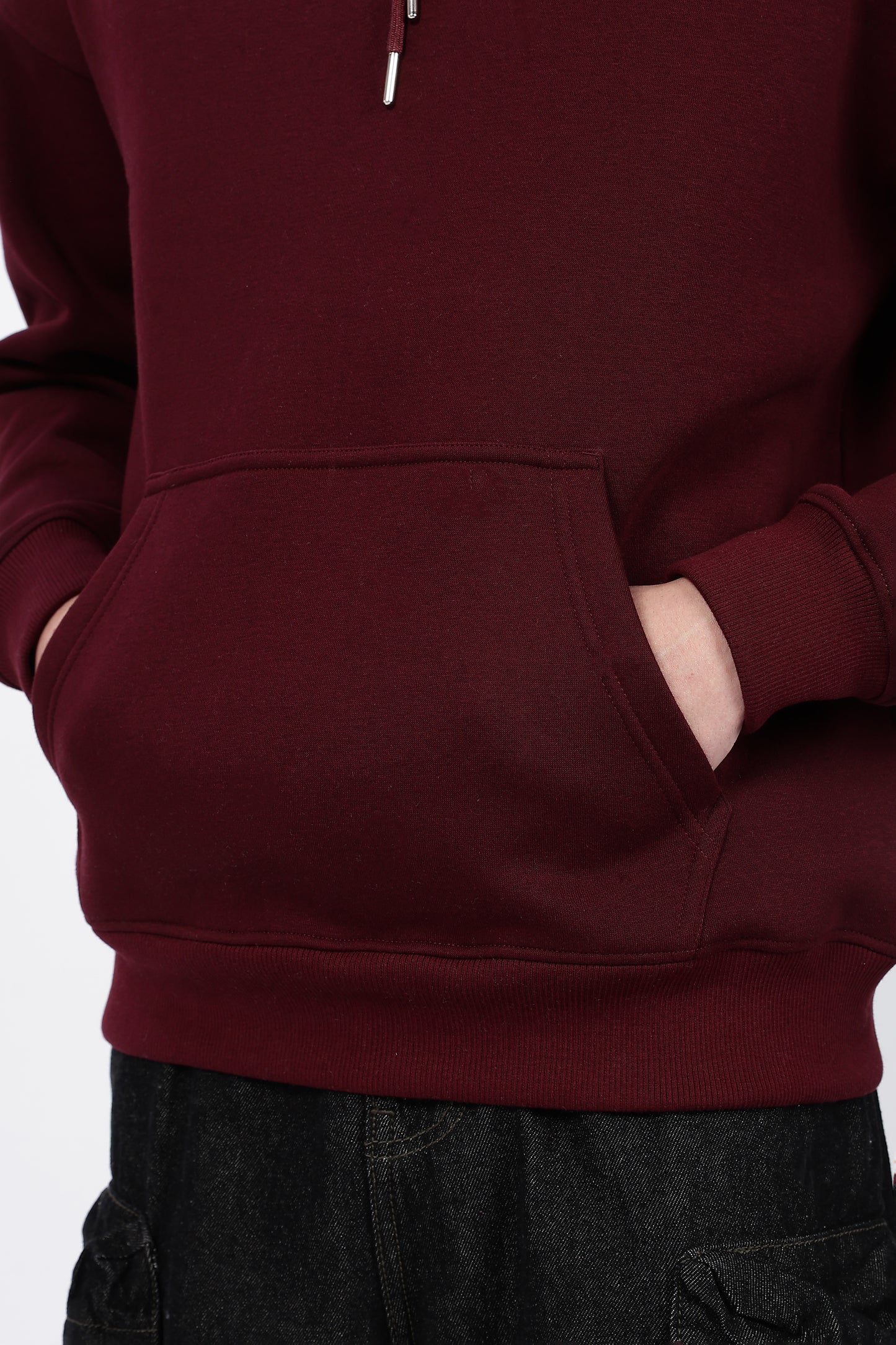 Maroon Drop Shoulder Core Lab Hoodie