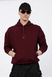Maroon Drop Shoulder Core Lab Hoodie